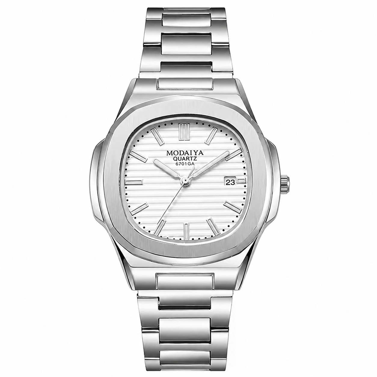 Luxury Silver Chronograph Watch