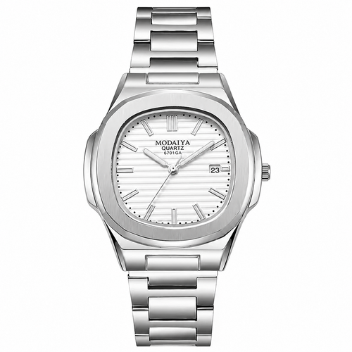 Luxury Silver Chronograph Watch