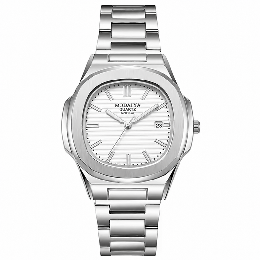 Luxury Silver Chronograph Watch