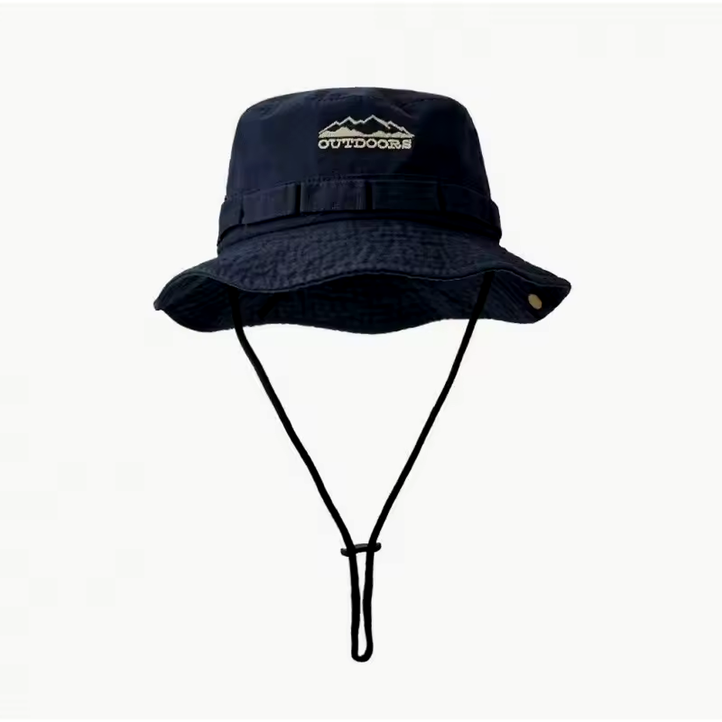 Retro Bucket Hat with Wide Brim
