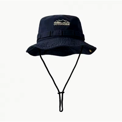 Retro Bucket Hat with Wide Brim